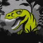 Preview: Jersey Dinos T-Rex-Köpfe im Dschungel by Steinbeck schwarz hellgrau dunkelgrau anthrazit kiwigrün