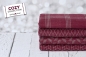 Preview: Jacquard Cozy Collection by lycklig design trendiges Karomuster bordeaux