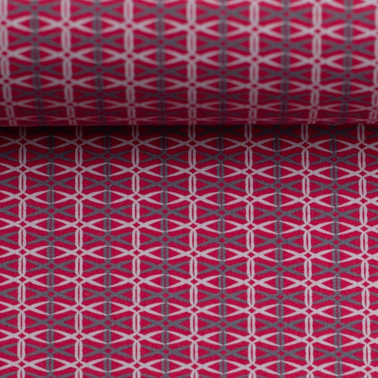 Baumwolle Webware Popeline Kim kleingemustert - pink grau hellgrau Farbnr. 934