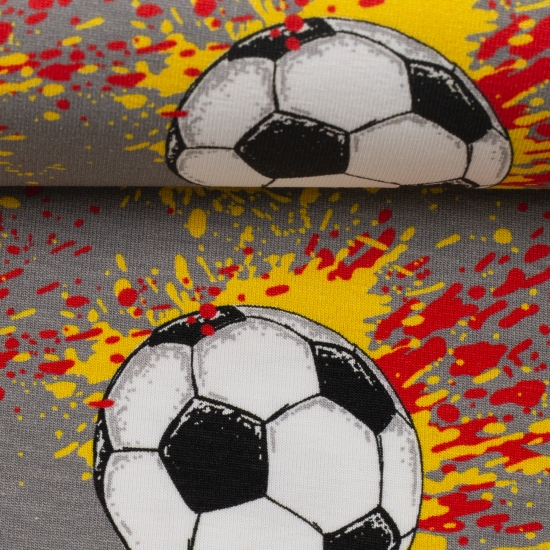 Jersey Fußball by Steinbeck schwarz hellgrau weiß rot gelb
