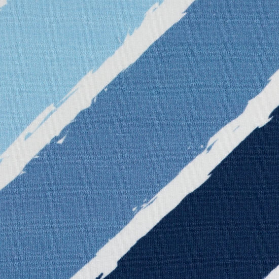 French Terry Diagonally by lycklig design hellblau/blau