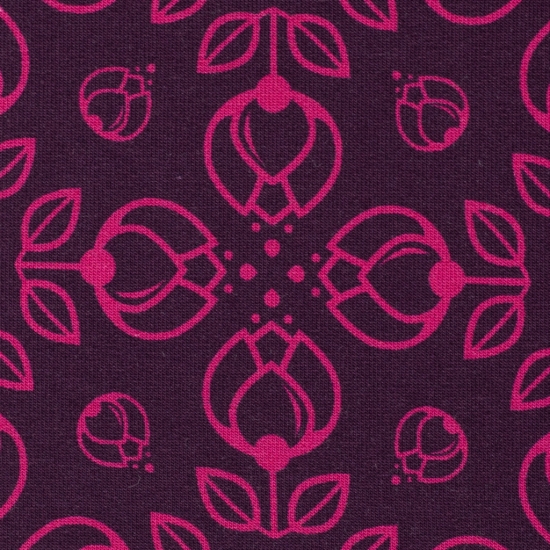 French Terry Pretty Bloom by lycklig Design lila pink