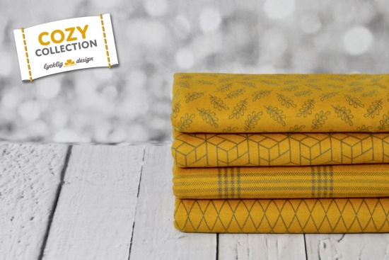 Jacquard Cozy Collection by lycklig design grazile Zweige senf