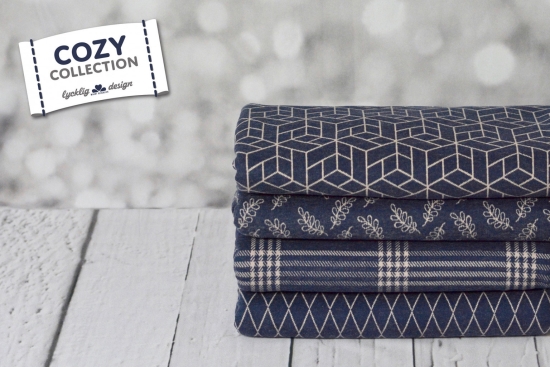 Jacquard Cozy Collection by lycklig design klassische Rauten dunkelblau