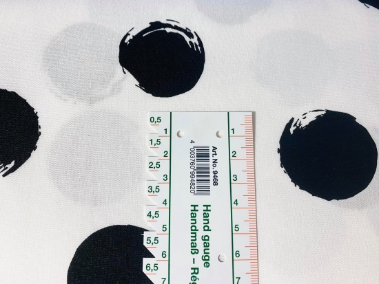 Baumwolle Webware schwarze Punkte auf weiß