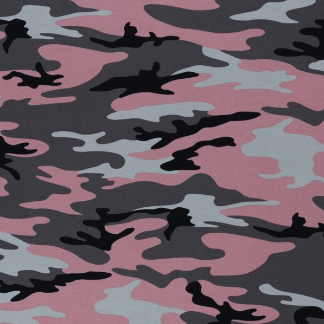 Jersey Vera Camouflage schwarz grau altrosa