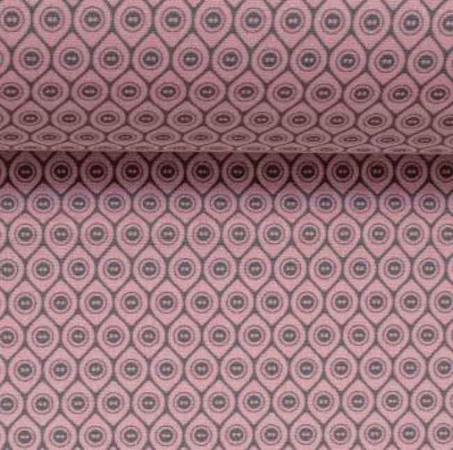 Baumwolle Webware Sew Love by lycklig design kleine knöpfe grau rosa