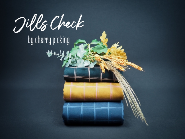 Modalsweat Jills Check by Cherry Picking senf rosa