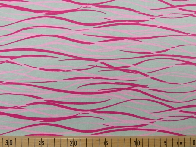 Jersey Druck von Petra Laitner Wire grau rosa pink