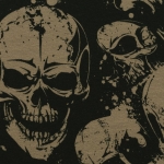 Jersey Theo Totenköpfe Skull auf schwarz