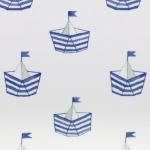 Jersey Nautical Baby Schiffchen jeansblau auf weiß Farbnr. 744
